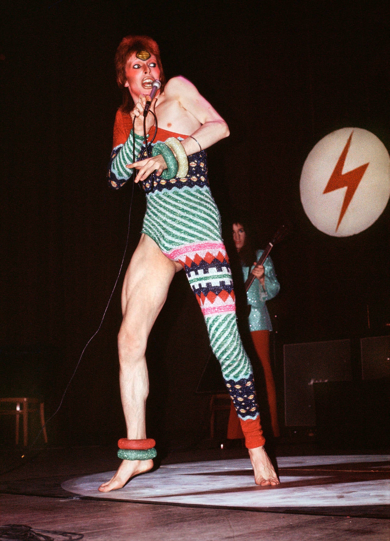 Mick Rock David Bowie in Kansai Yamamoto Leotard, Photograph at 1stdibs
