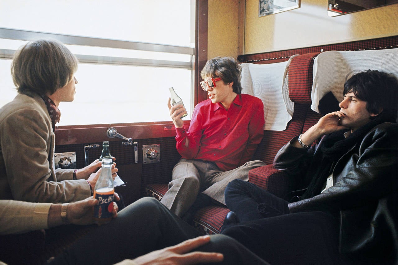 Jean-Marie Perier Portrait Photograph - The Rolling Stones on the Train from Marseilles