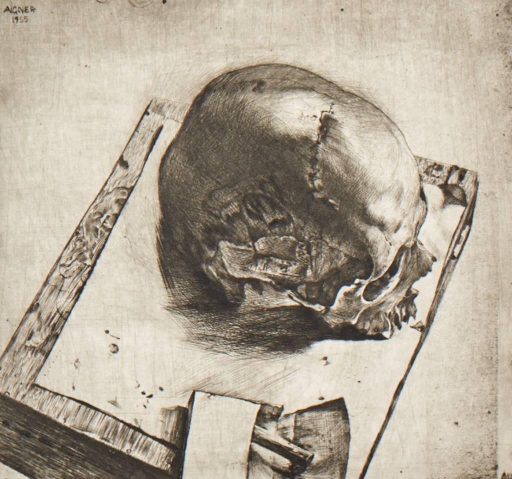 Fritz Aigner Still-Life Print - Totenkopf (Skull)