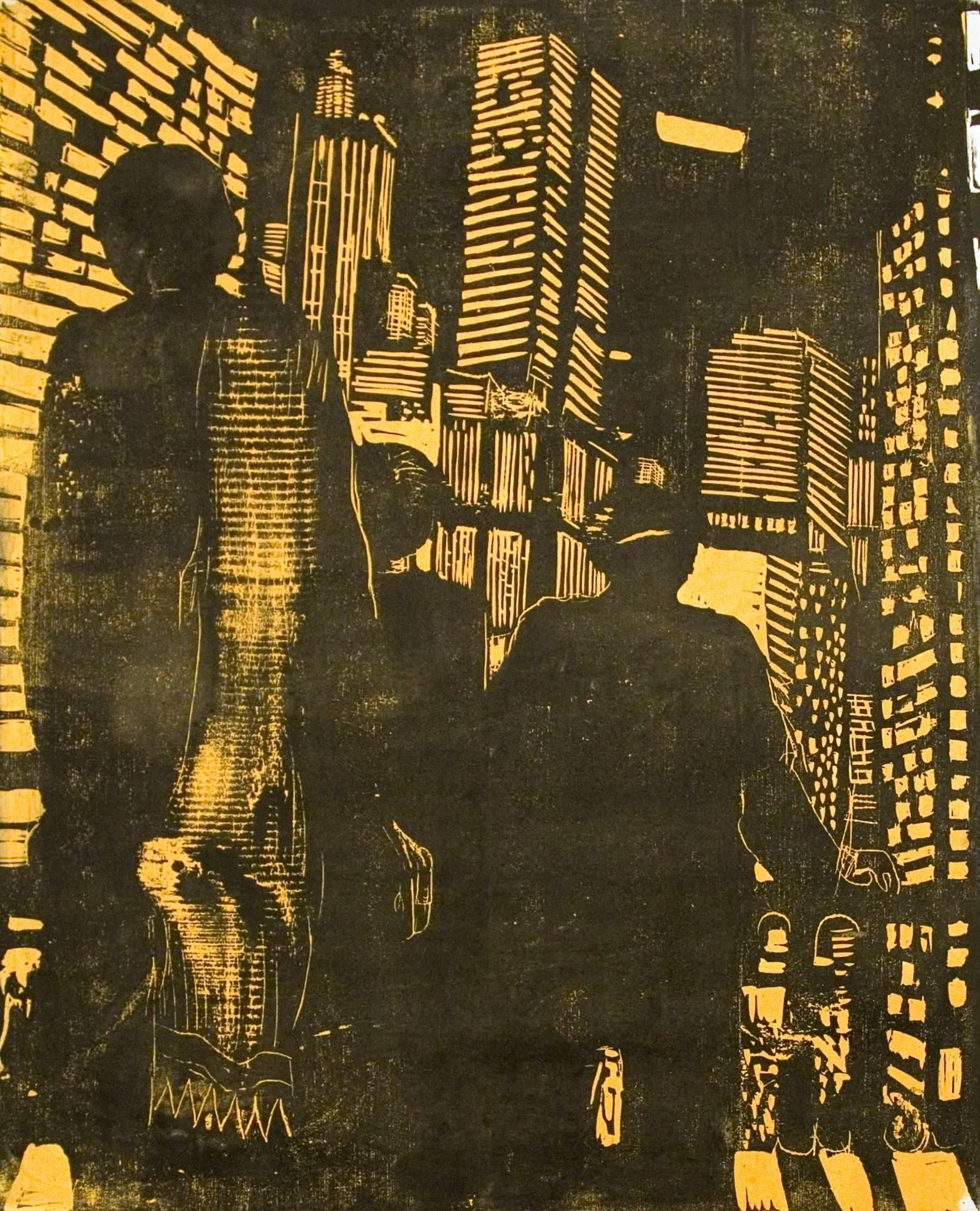 Robert Hammerstiel Figurative Print - New York Balkony at Night 4/7