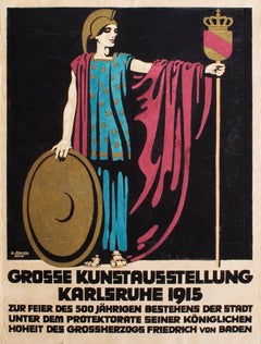 Plakatentwurf zur großen Kunstausstellung Karlsruhe 1915 (Poster design)