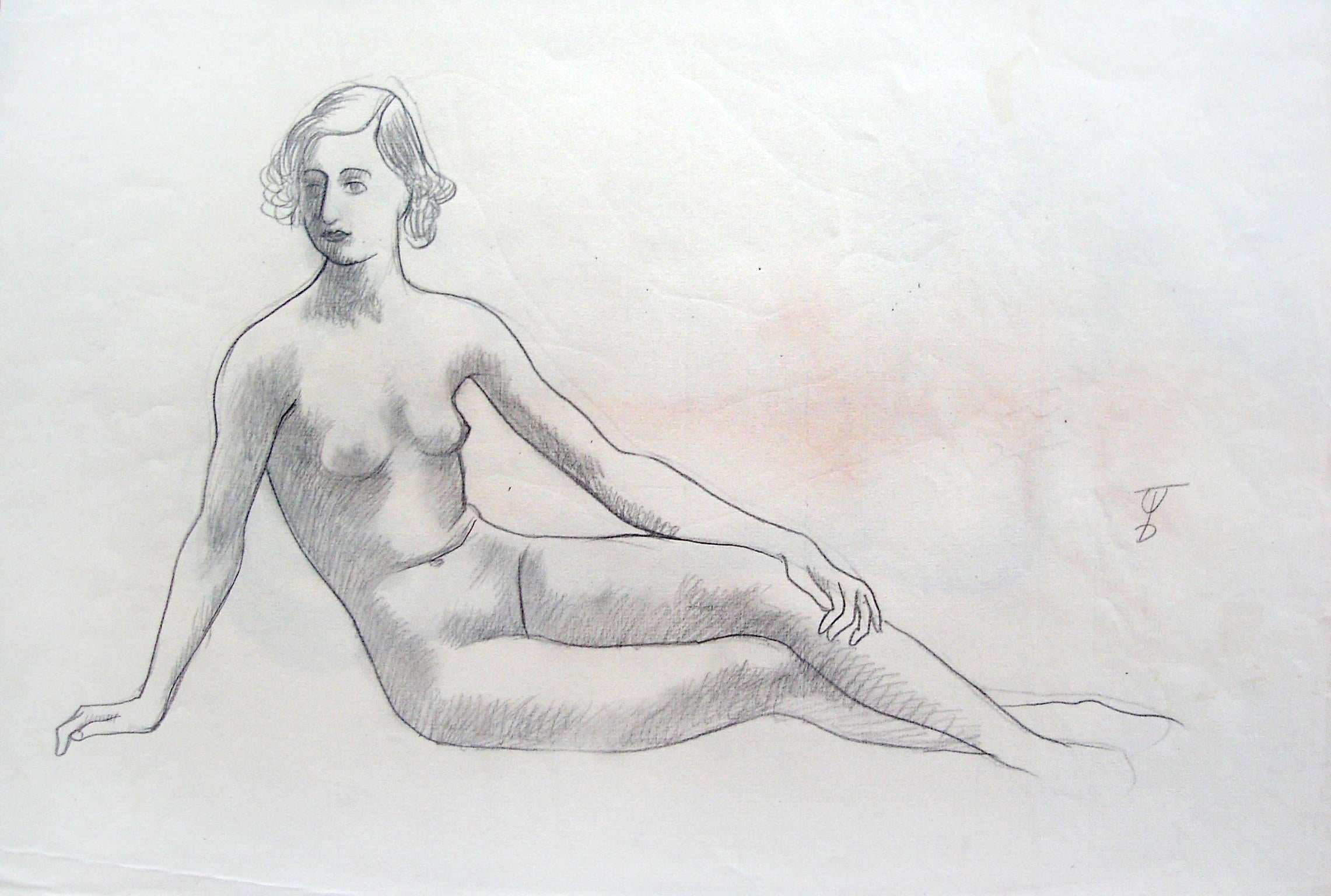 August Wilhelm Dressler Figurative Art - Nude