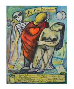 Don Perlimpin - Chalk Drawing, Post-Modern, Minimalist, Figurative, Spanish