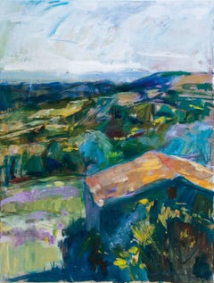 Toskana Ginster (Tuscany Genista) - Oil, Canvas, Neo-Expressionist, Landscape