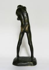 Le petit blessé (The hurt boy) - Bronze, Figurative, Modern, Male Nude, 1890's