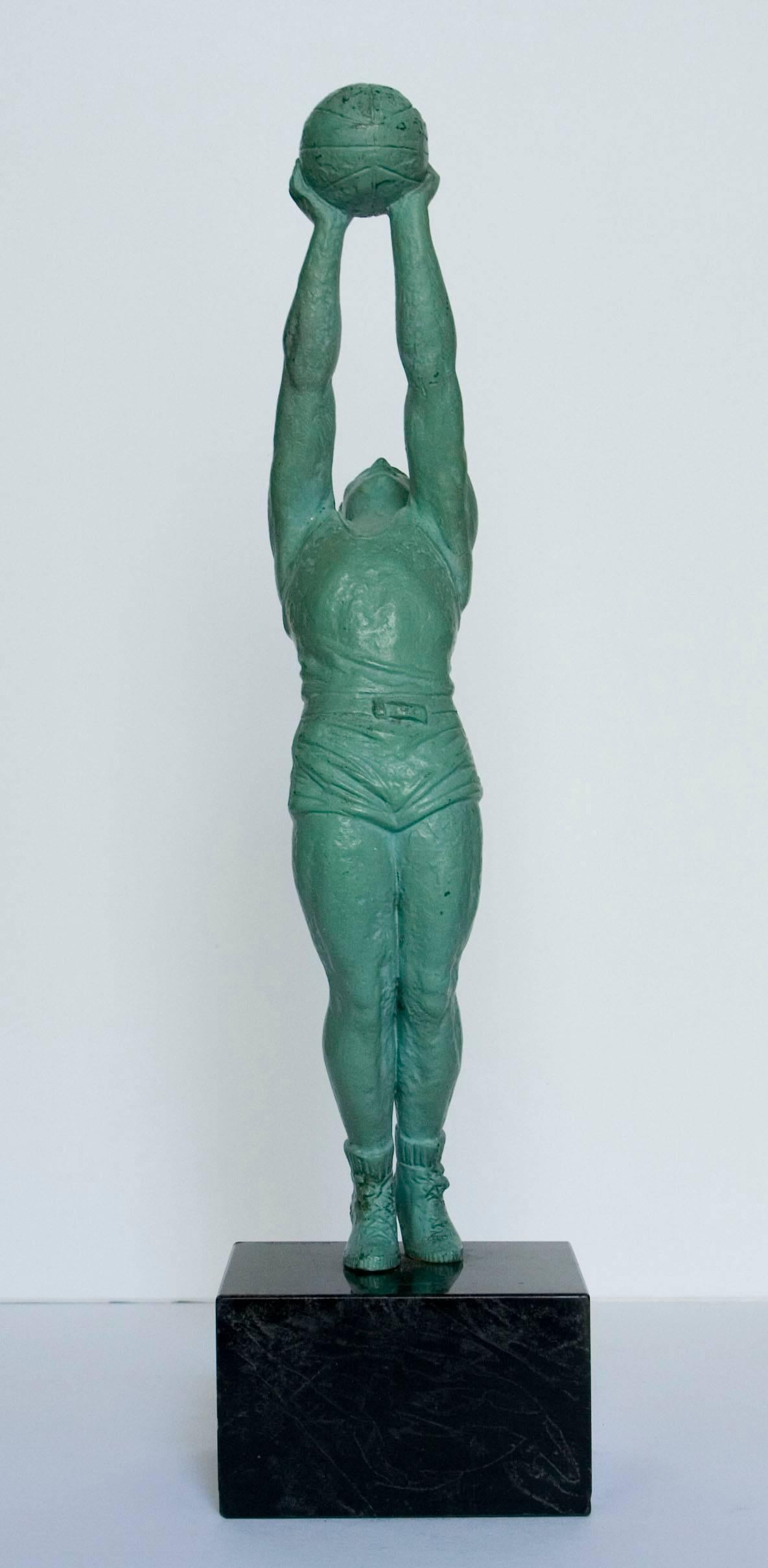 Jean de Roncourt Figurative Sculpture – The Gymnast - Regulé, Sculpture, Figurative, Art deco, 20th Century, 