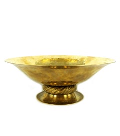 Josef Hoffmann pour Wiener Werkstätte,  Grand bol, laiton poli, vers 1925