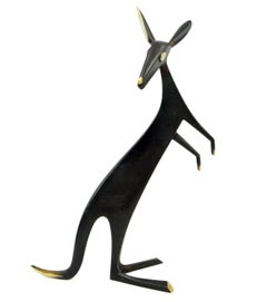 Kangaroo - Brass, Vienna, Art Deco, Animal, Sculpture, Mid 20th Century