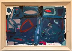 Large British Abstract Painting - St. Ives Harbour