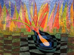 1960's Colourful Surrealist Oil Painting - ELVIC STEELE (1920-1997)