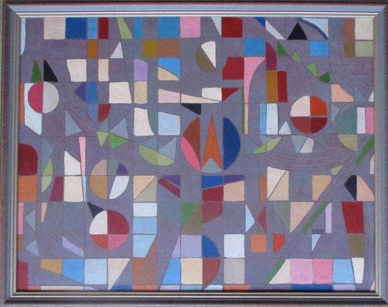 Unknown Abstract Oil Painting 1970s 1980s Modern British