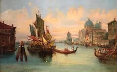 Fine 19th Century Italian Oil Painting - The Grand Canal Venice - Signed