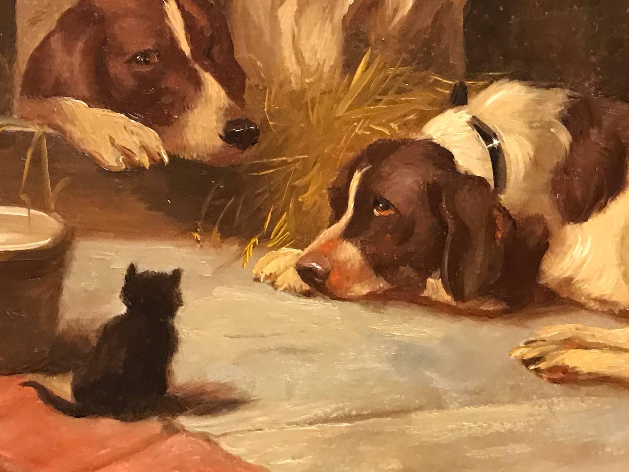 3 dogs painting
