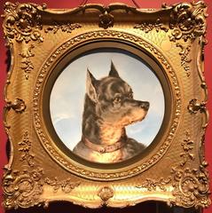 Antique Head Portrait of a Terrier