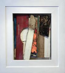 Painted Wood Construction Collage original cubist work