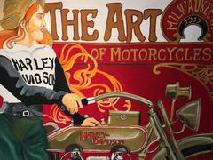 The Art of Motorcycles Harley Davidson - Large Oil Painting