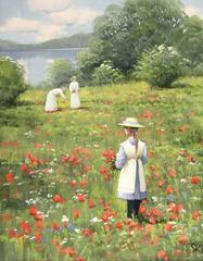 Impressionist Oil Painting - Poppy Fields