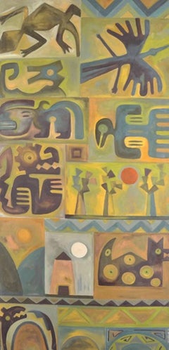 Huge Oil Painting Sudamerica Abstract