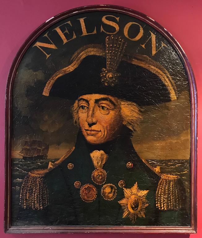 Unknown - Admiral Lord Nelson Huge Old Pub Sign Portrait ...
