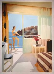 The Sun Room Original 1970's British Oil Painting