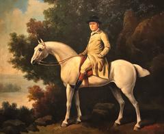Signed Oil Painting on Canvas Gentleman on Horseback