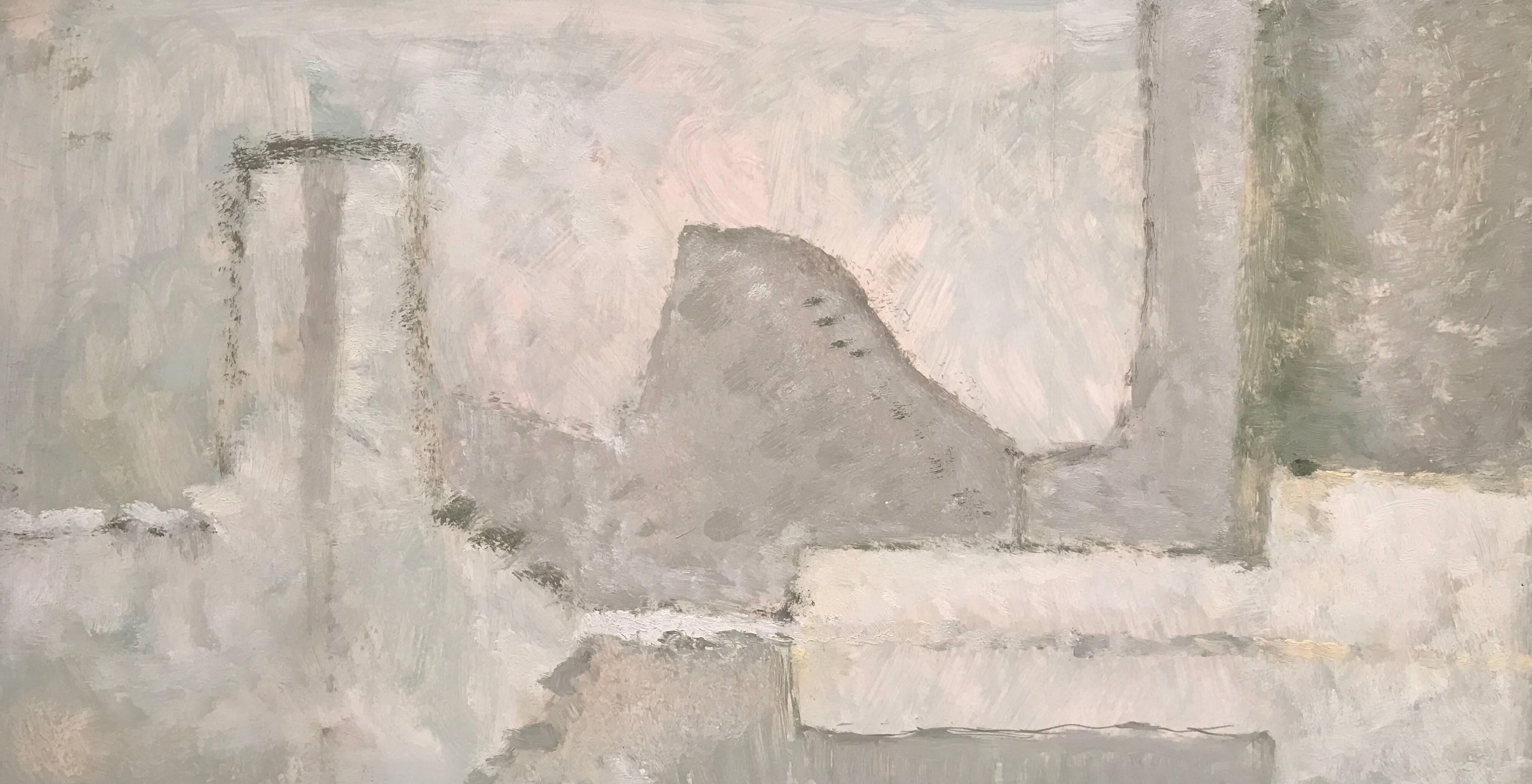 Yvette Dubois Habasque Abstract Painting – Zeitgenössisches französisches Ölgemälde des Abstrakten Expressionismus
