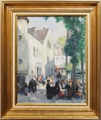Le marché aux Fleurs Signed Original Oil Painting