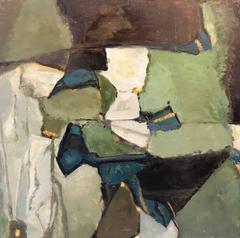 Original French Cubist Abstract Oil Painting