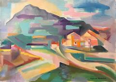 French Fauvist Oil Painting Provencal Landscape with House