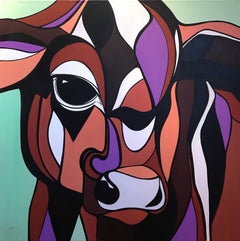 Enormous Cow Oil Painting