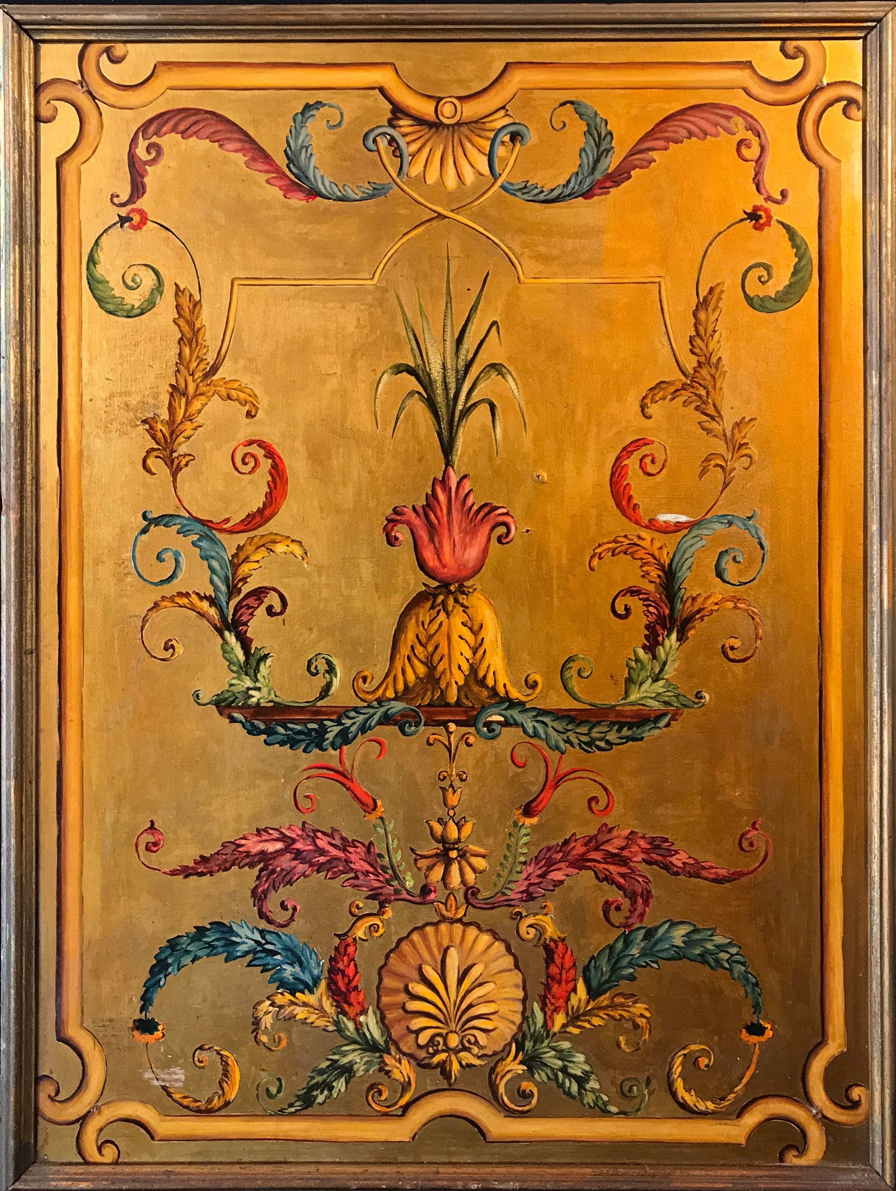 Unknown Interior Painting - Paris Theatre Painted Panel
