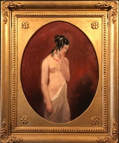 Pensive Nude Lady oil painting