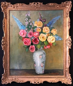 British Impressionist Floral Oil Painting