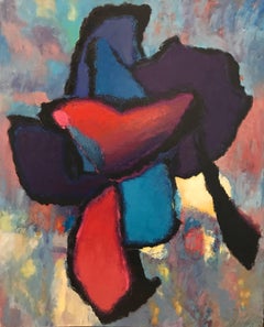 French Expressionist Abstract Oil Painting Strong Colors