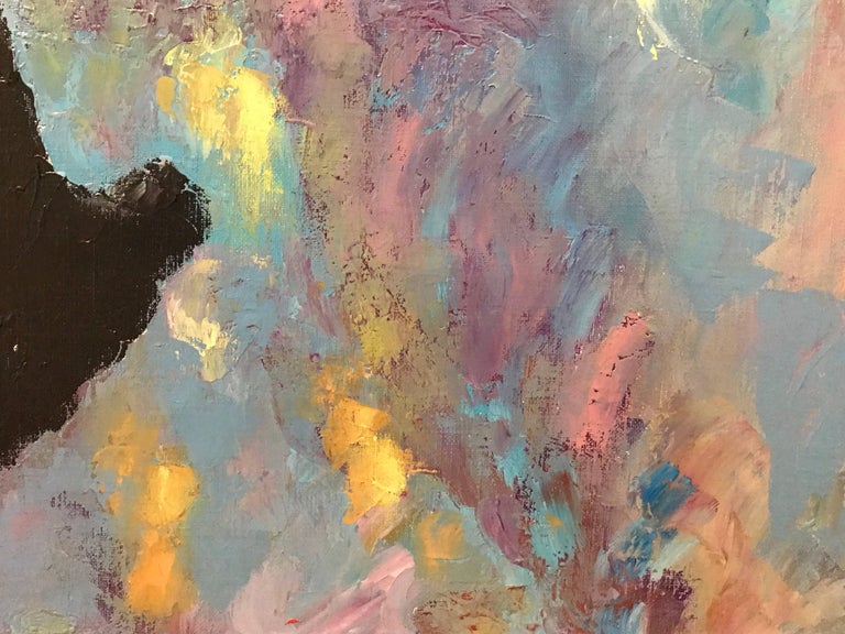 Andre Copin French Expressionist Abstract Oil Painting Strong Colors