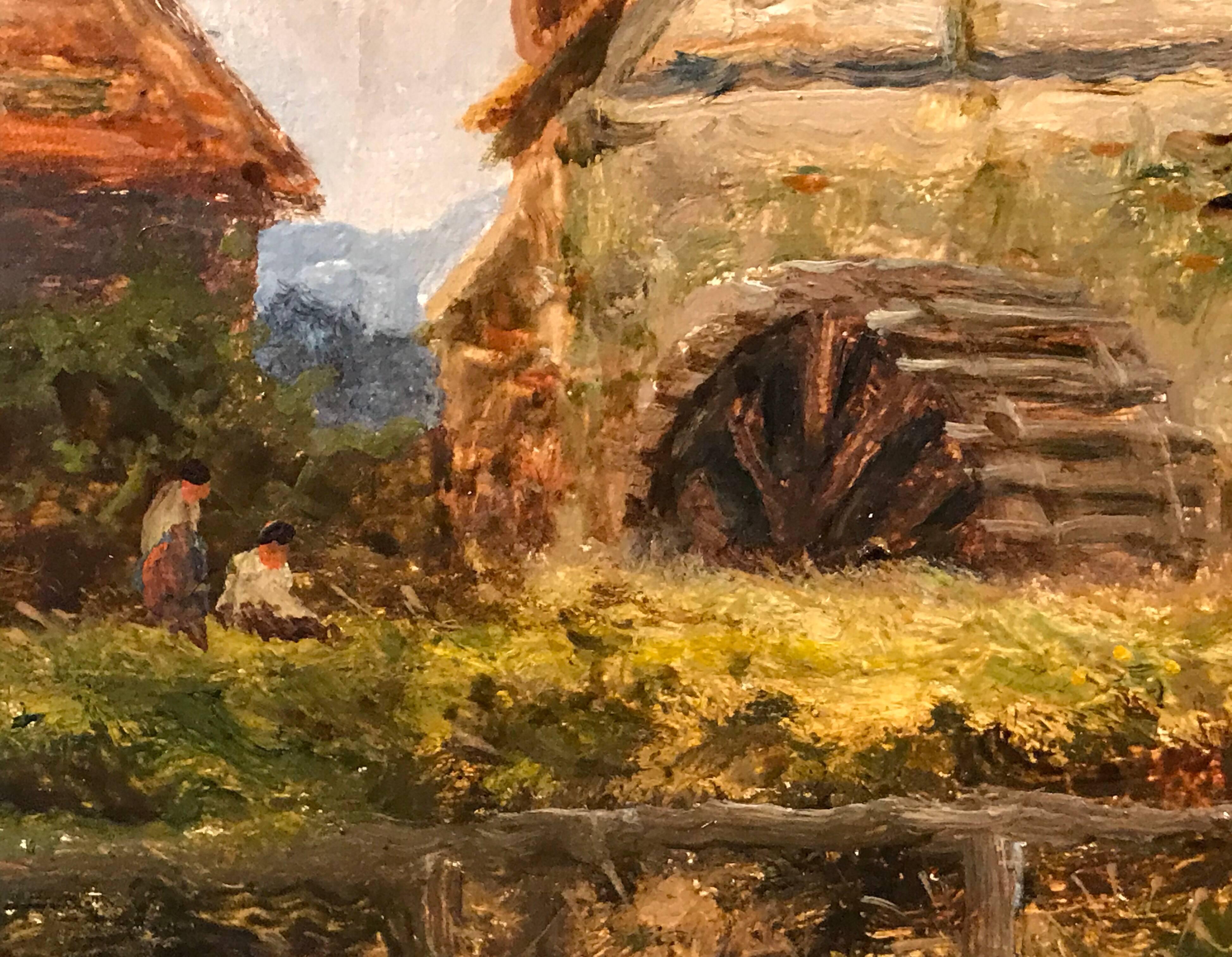 water mill painting