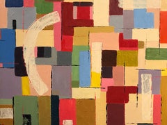 Abstract Oil Painting Circa 1970's Modern British Vintage Retro
