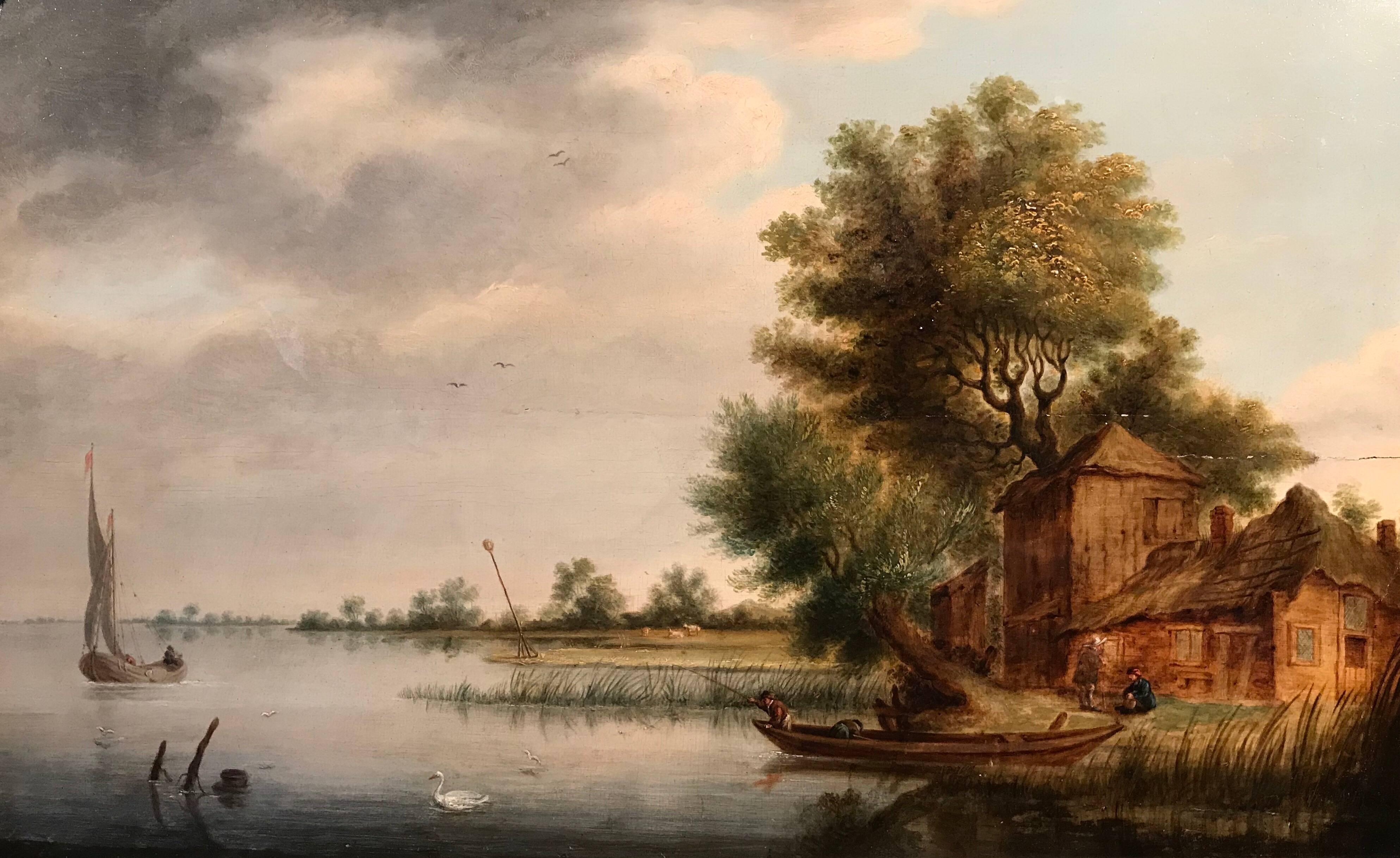 Circle of Salomon van Ruysdael Dutch Golden Age Old Master - Painting by Unknown