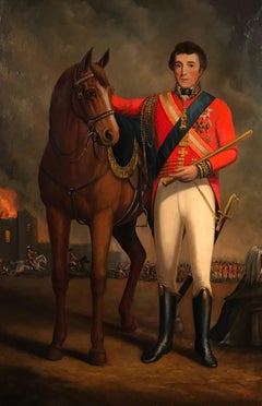 The Duke of Wellington Antique Oil Painting