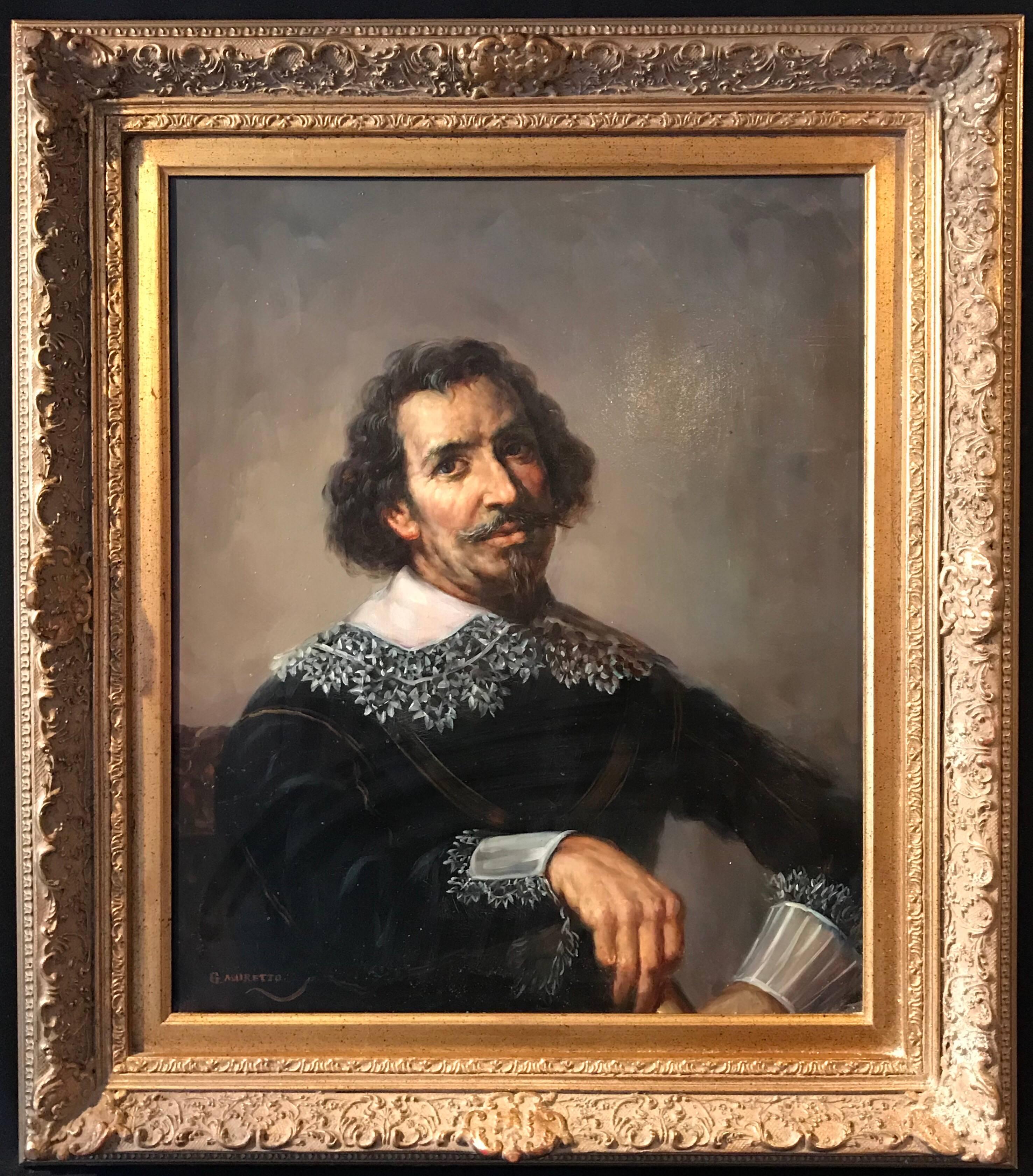 Unknown Portrait Painting - Portrait of a 17th Century Dutch Golden Age Gentleman