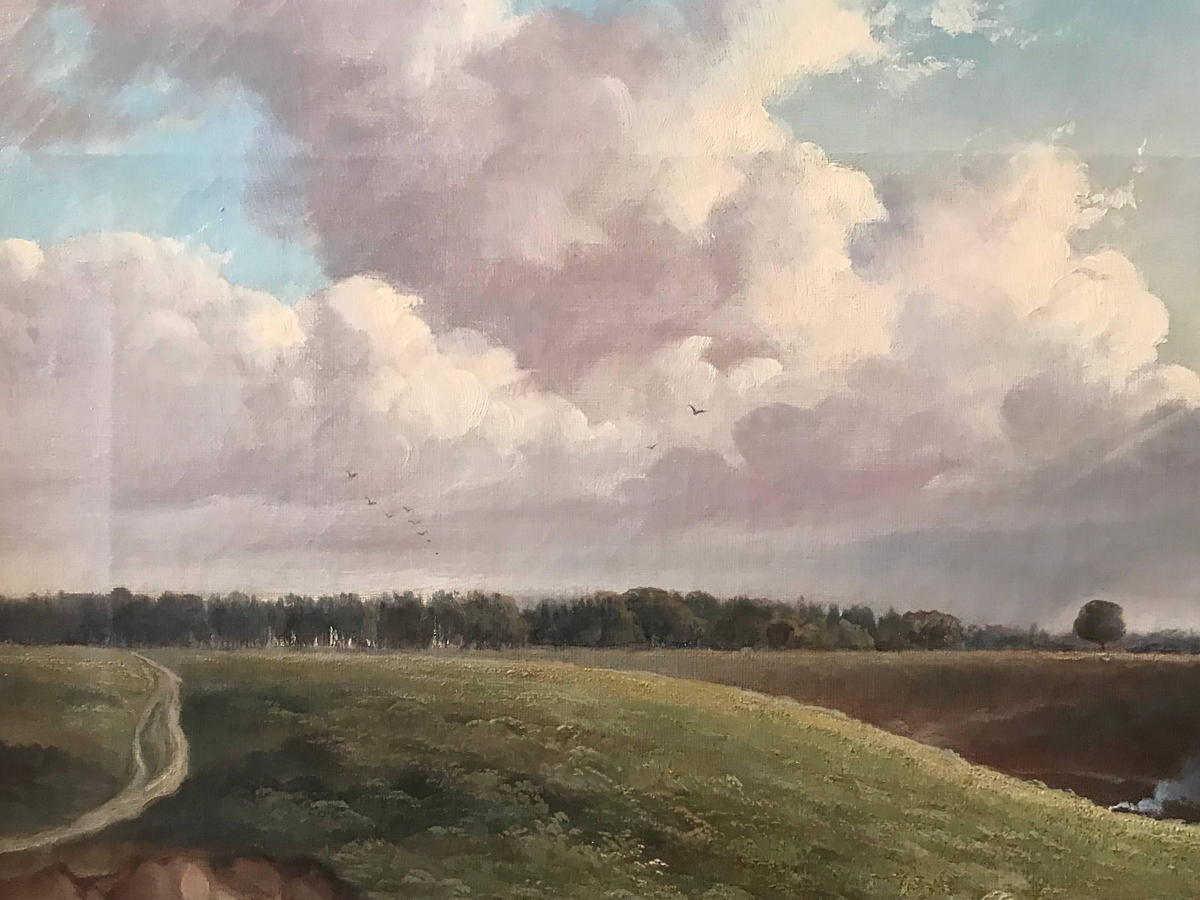 The Turf Cutters - Large Victorian Oil Painting on Canvas 1