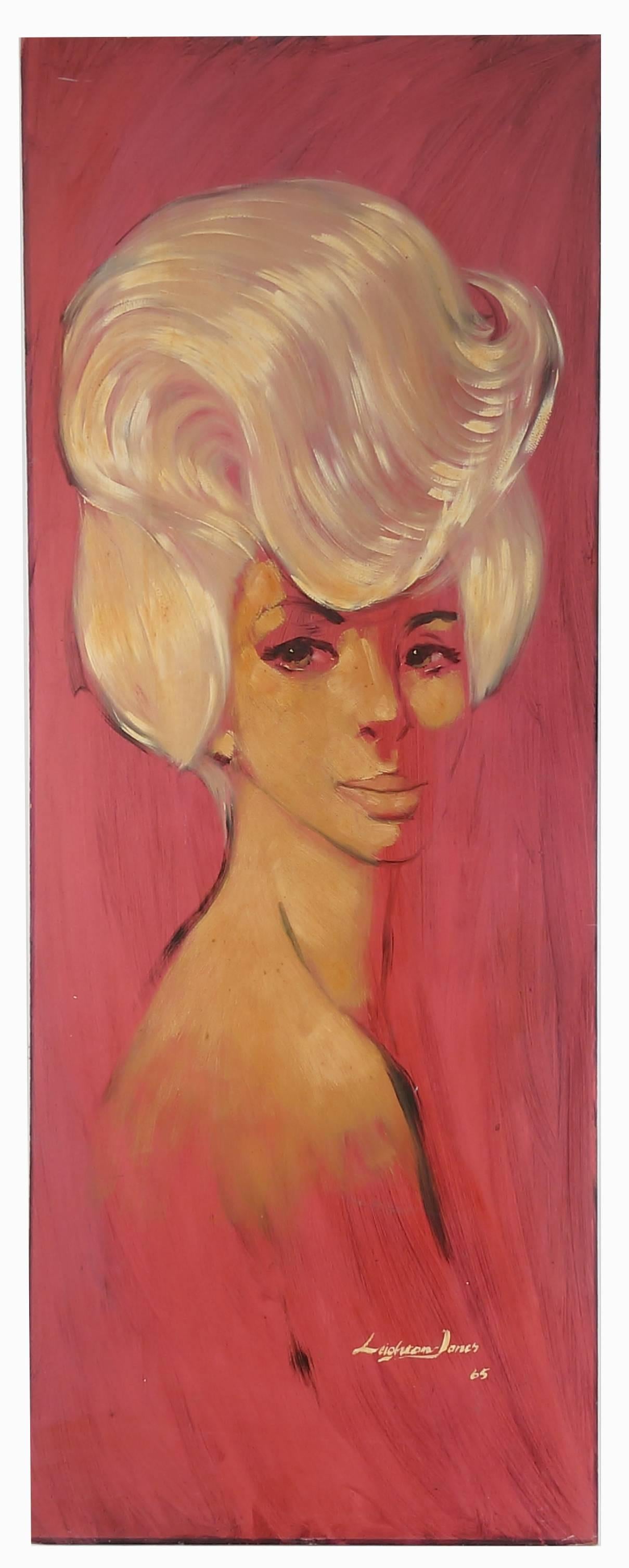 Barry Leighton-Jones Portrait Painting - Portrait of a Blonde, circa 1965