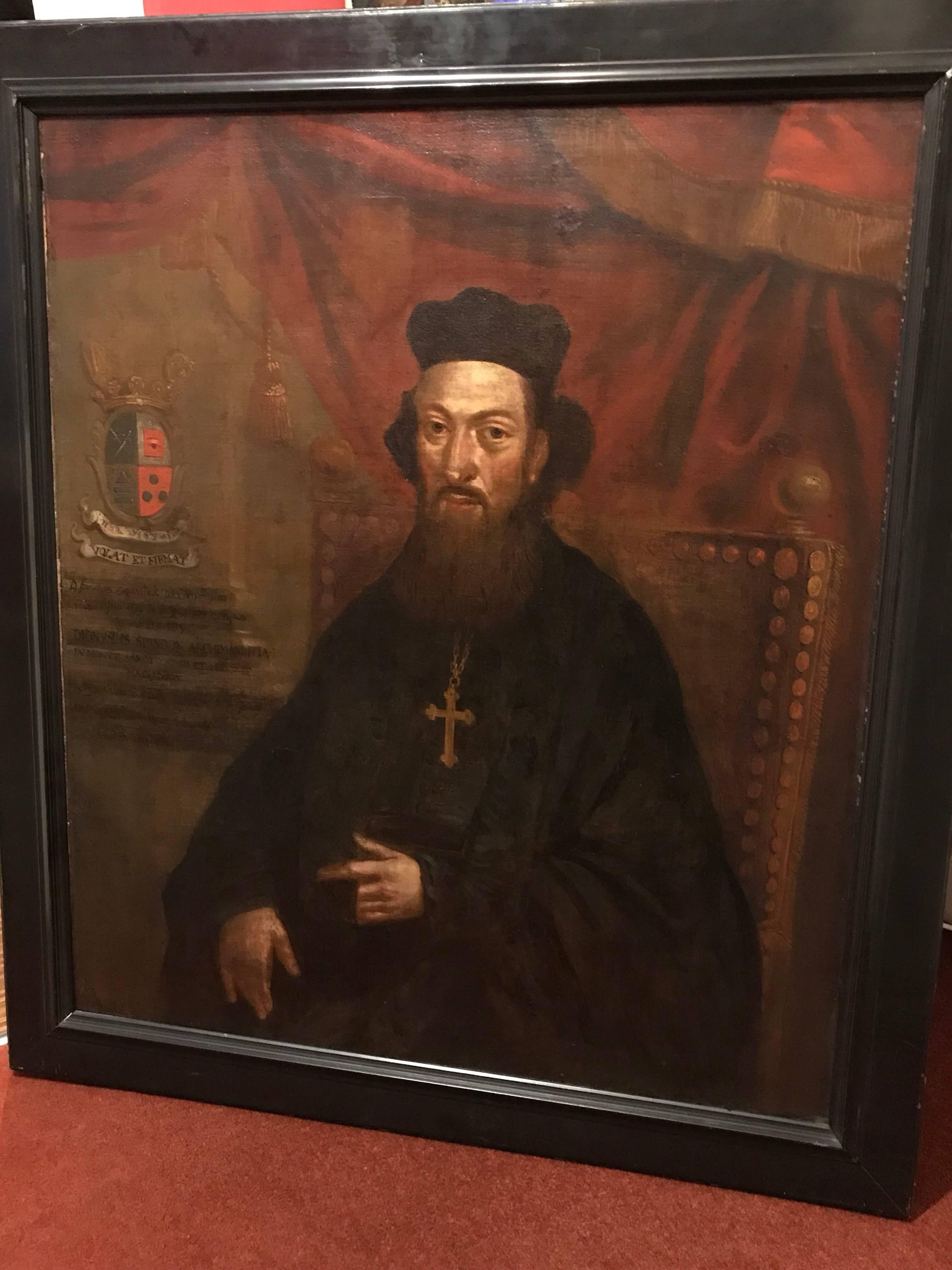 18th Century Portrait of an Orthodox Archimandrite - Painting by Unknown
