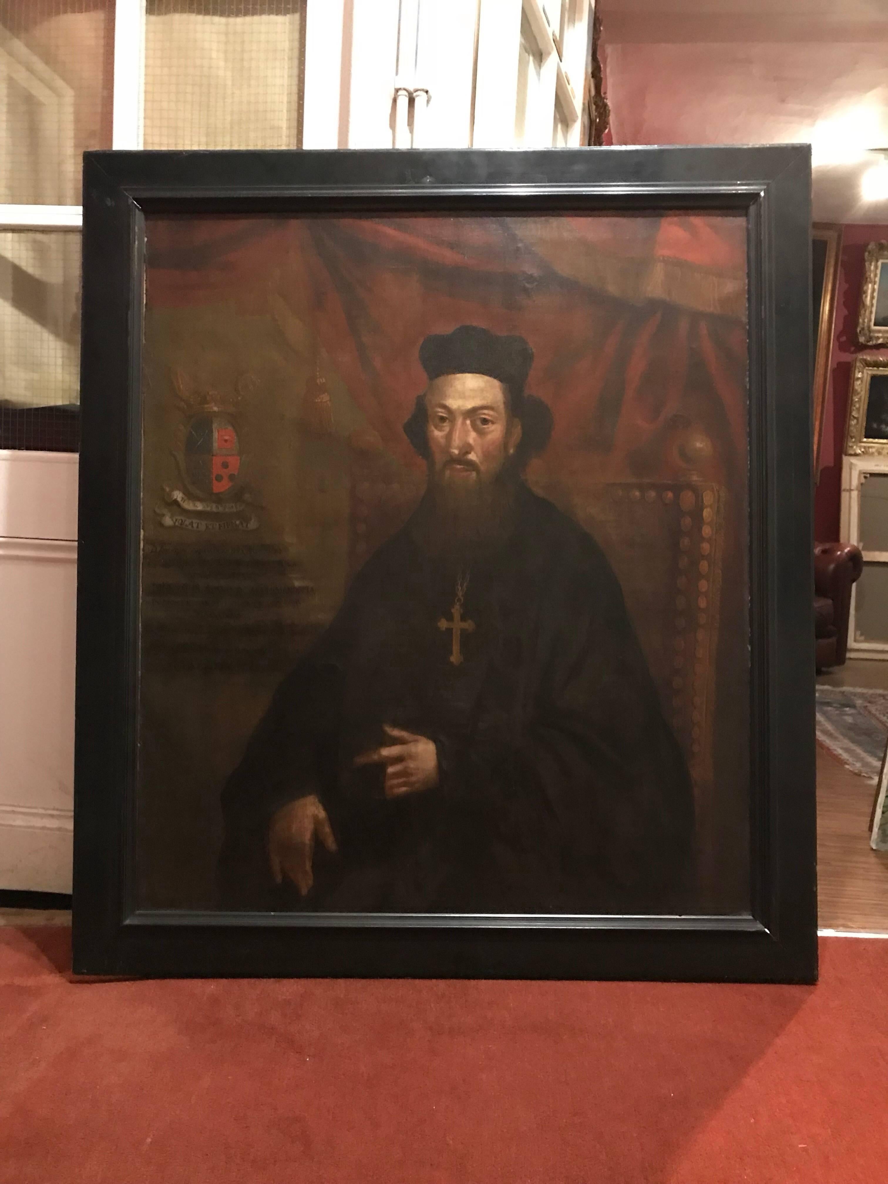 18th Century Portrait of an Orthodox Archimandrite - Old Masters Painting by Unknown