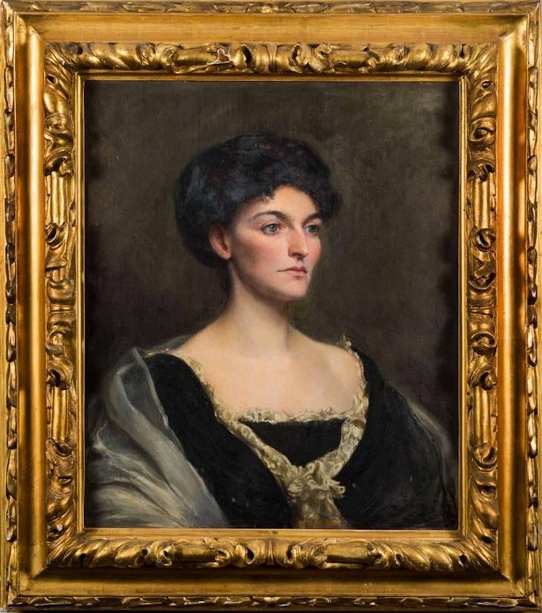 Stuart G. Davis Portrait Painting - Portrait of a Lady