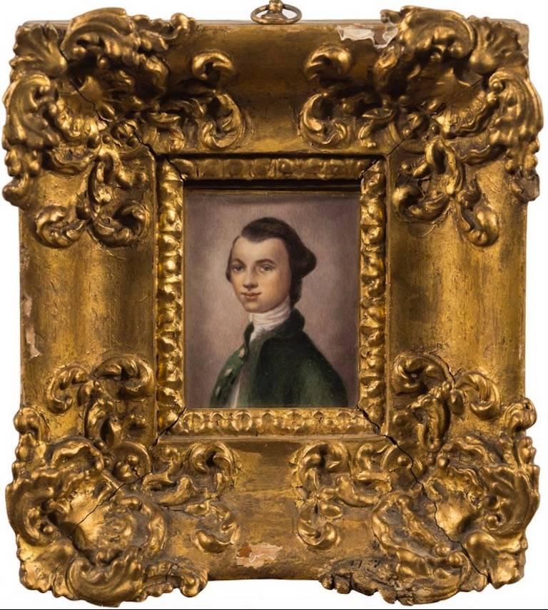 Unknown Portrait Painting - Thomas Smith, son of the Governor of South Carolina, portrait miniature