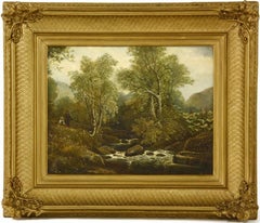 LLANDULAS, NORTH WALES, Victorian Landscape Oil Painting on Canvas