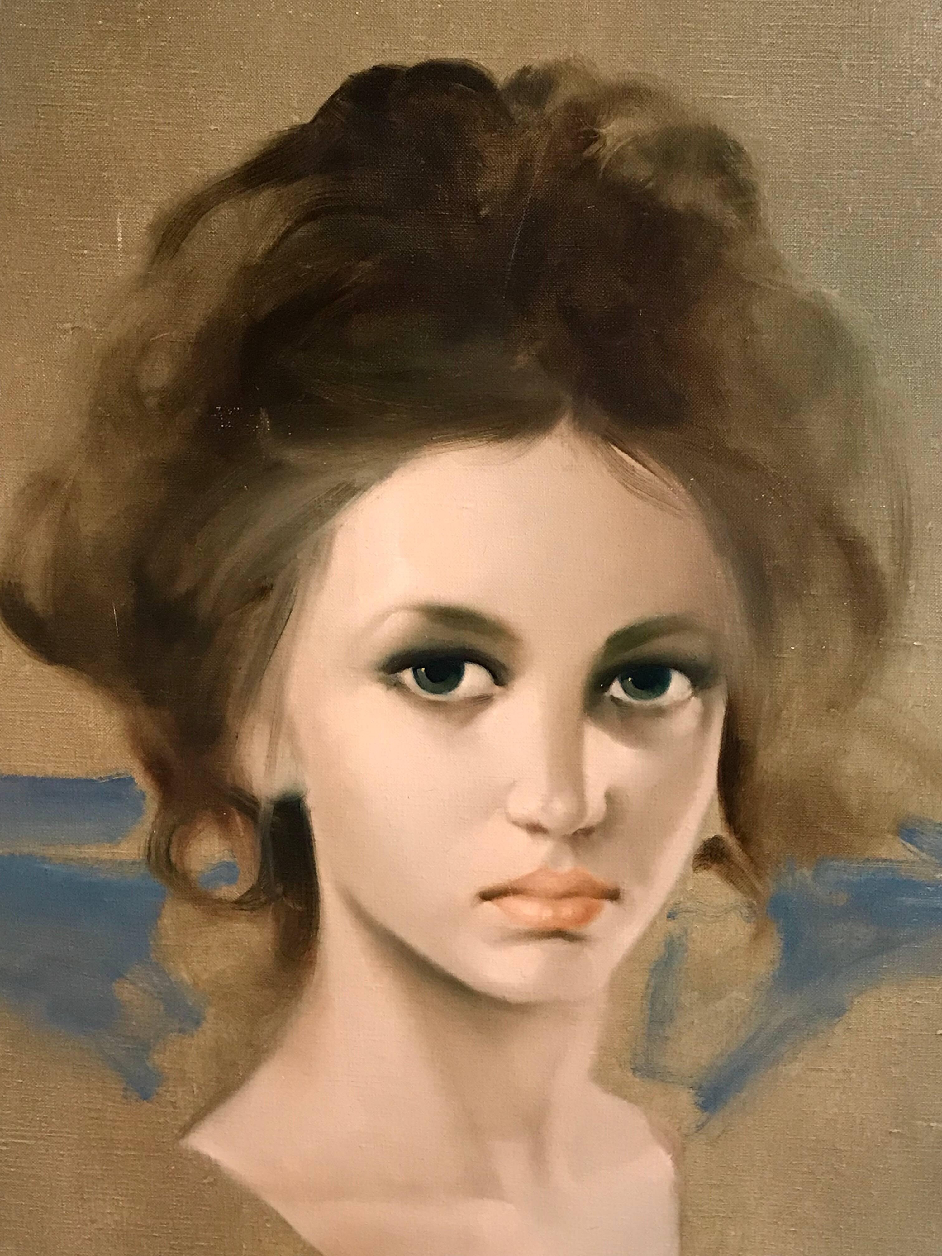 Portrait de Jeune Femme - Painting by Unknown