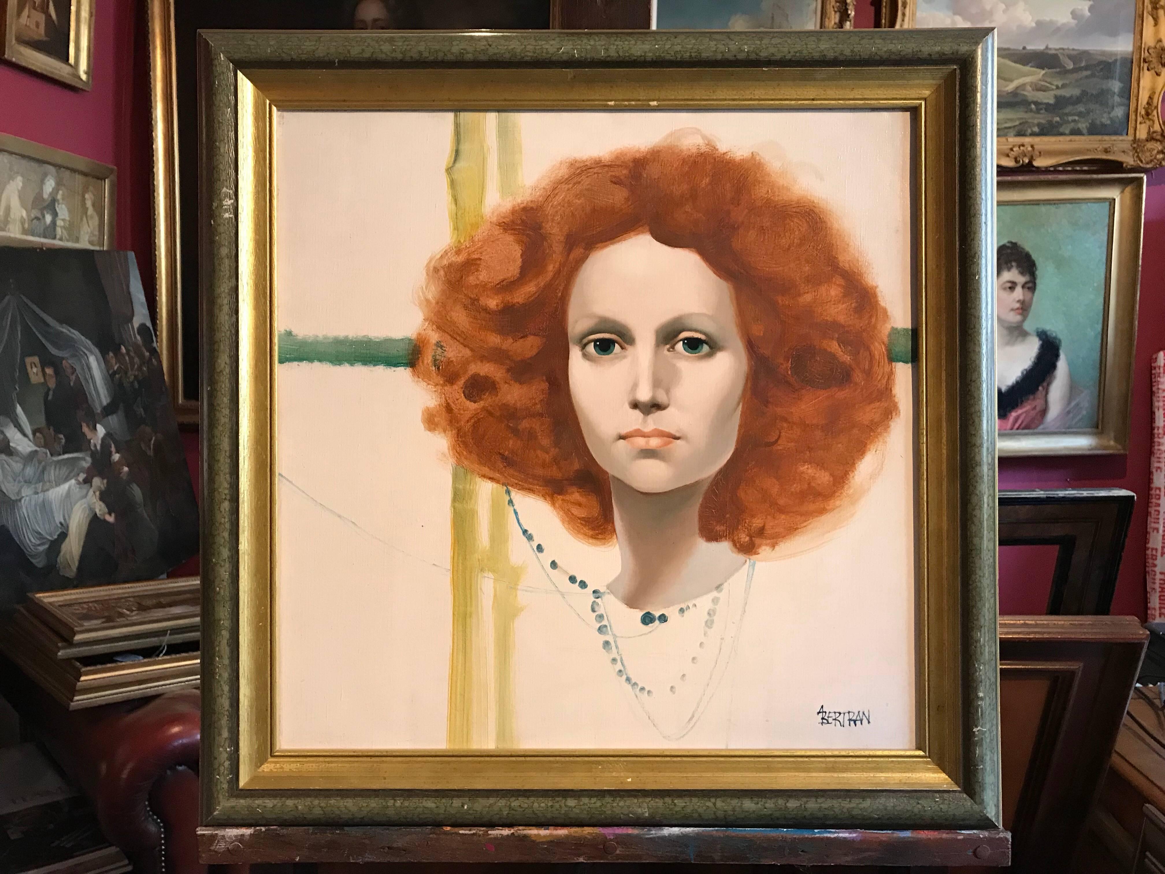 Portrait de Jeune Femme Rousse - Painting by Unknown