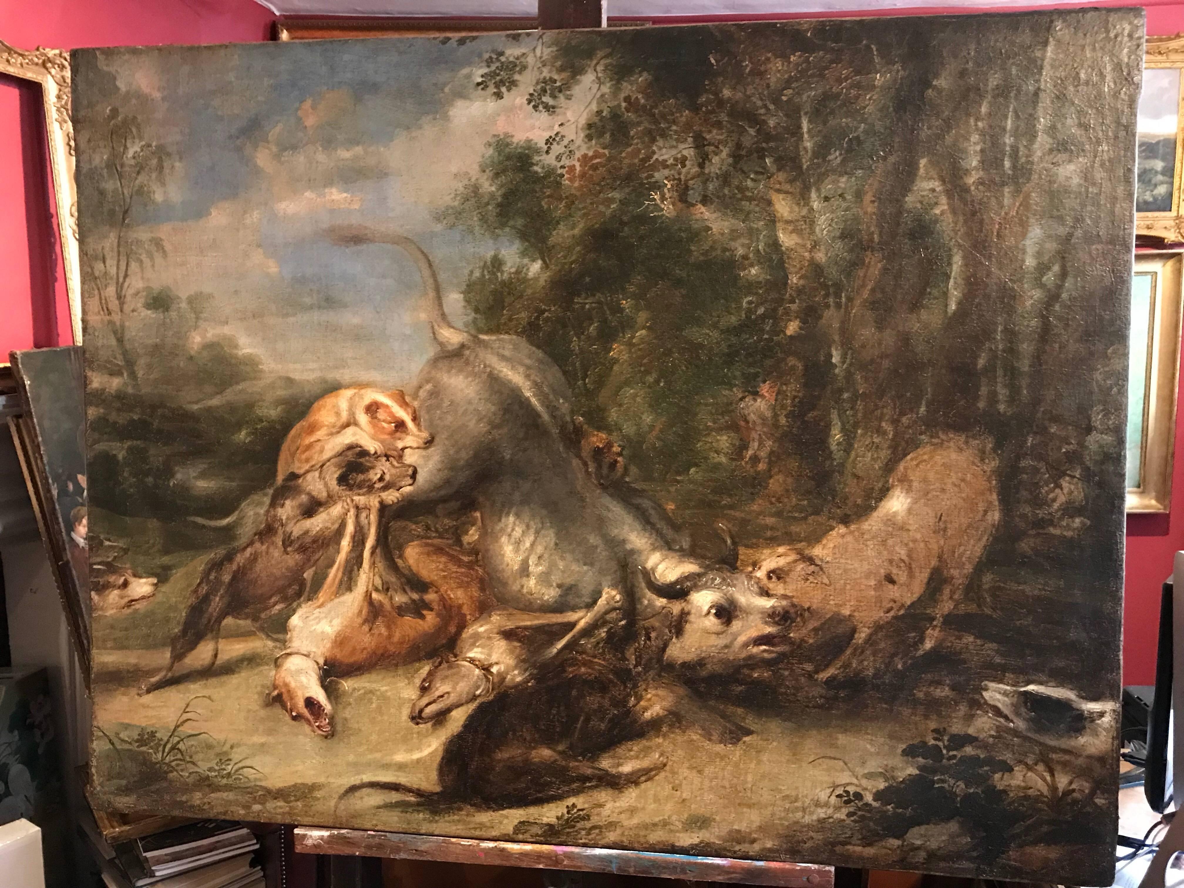 17th Century Flemish Old Master oil painting on canvas - Painting by (After) Frans Snyders